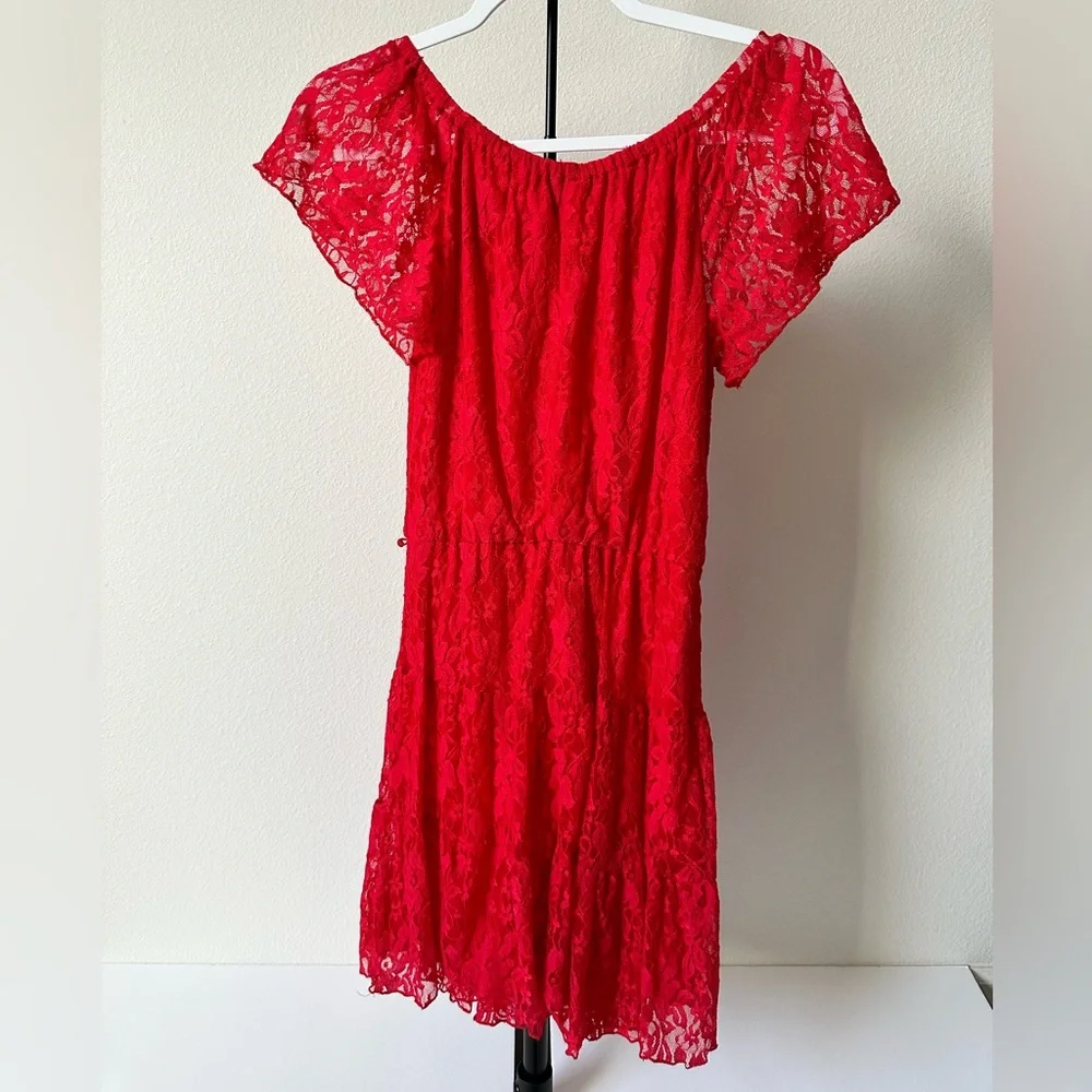 Red Western Lace Dress - Picture 7 of 7